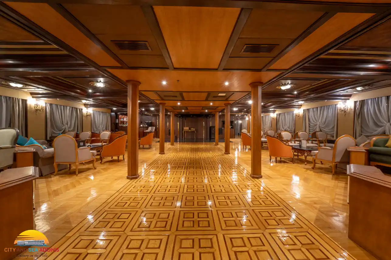Lounge aboard the City and Sea Adonis Nile Cruise Nile cruise